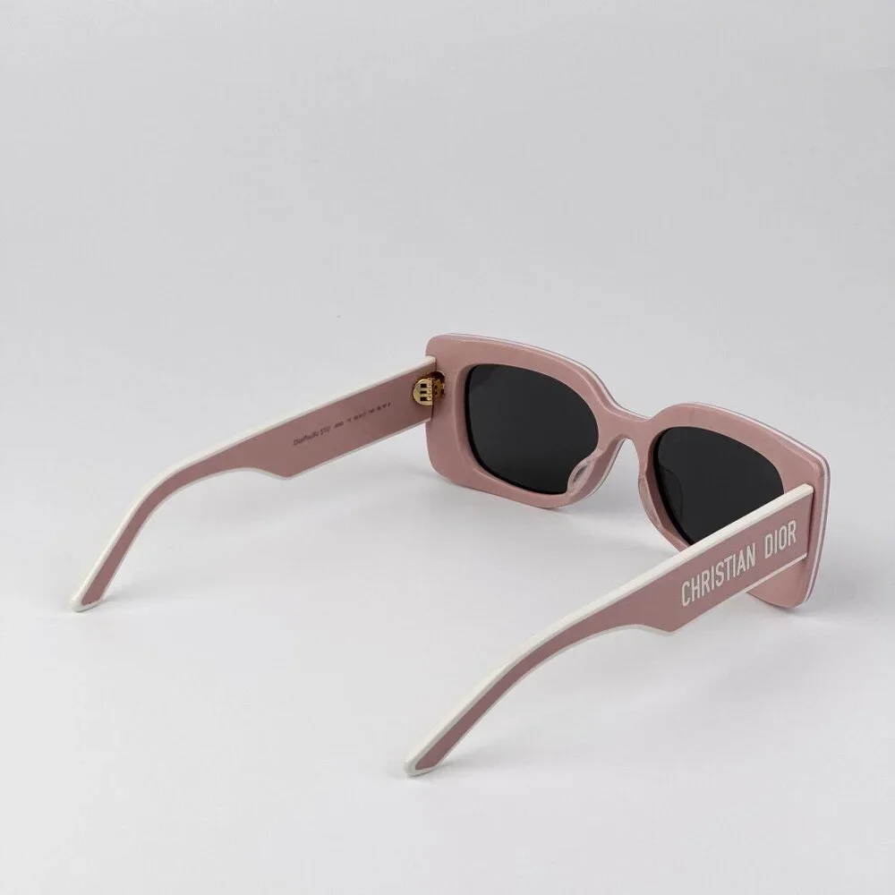 Dior DIORPACIFIC S1U Sunglasses – Pink & White Rectangle Frame | Model 40A0